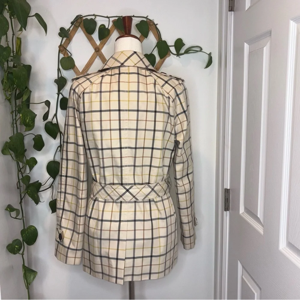 COACH Tattersall Short Trench Coat - Picture 6 of 10